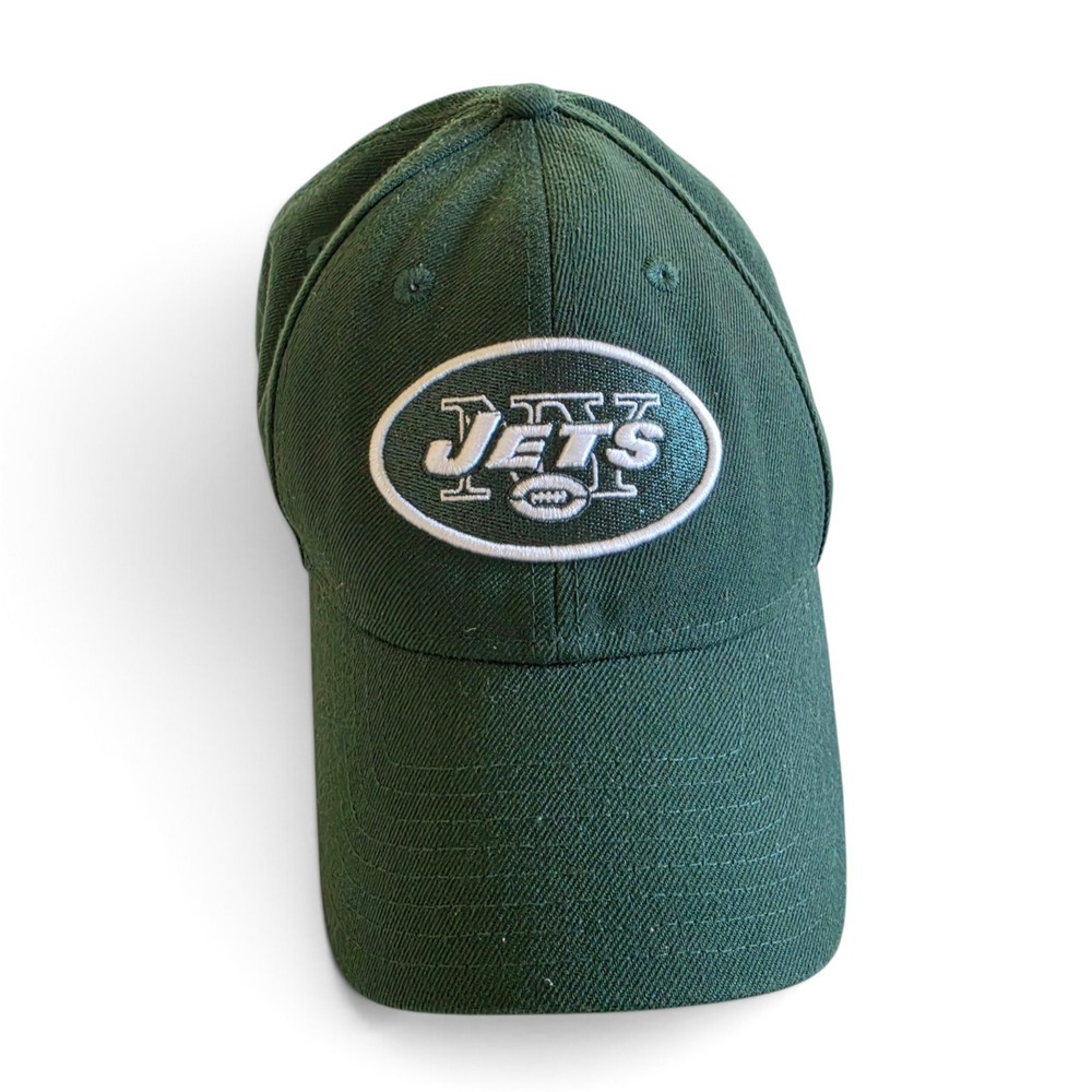 Y2K New York Jets NFL 9FORTY New Era Adjustable Hat Green Embroidered Logo Men's